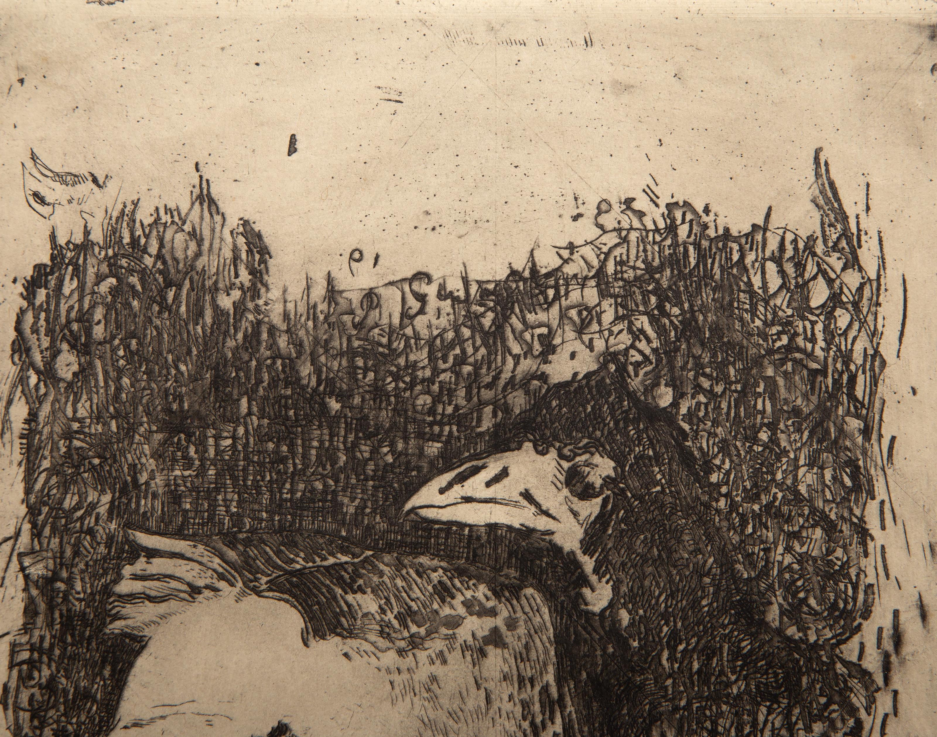 Portrait de Stéphane Mallarmé, Etching by Paul Gauguin For Sale 2