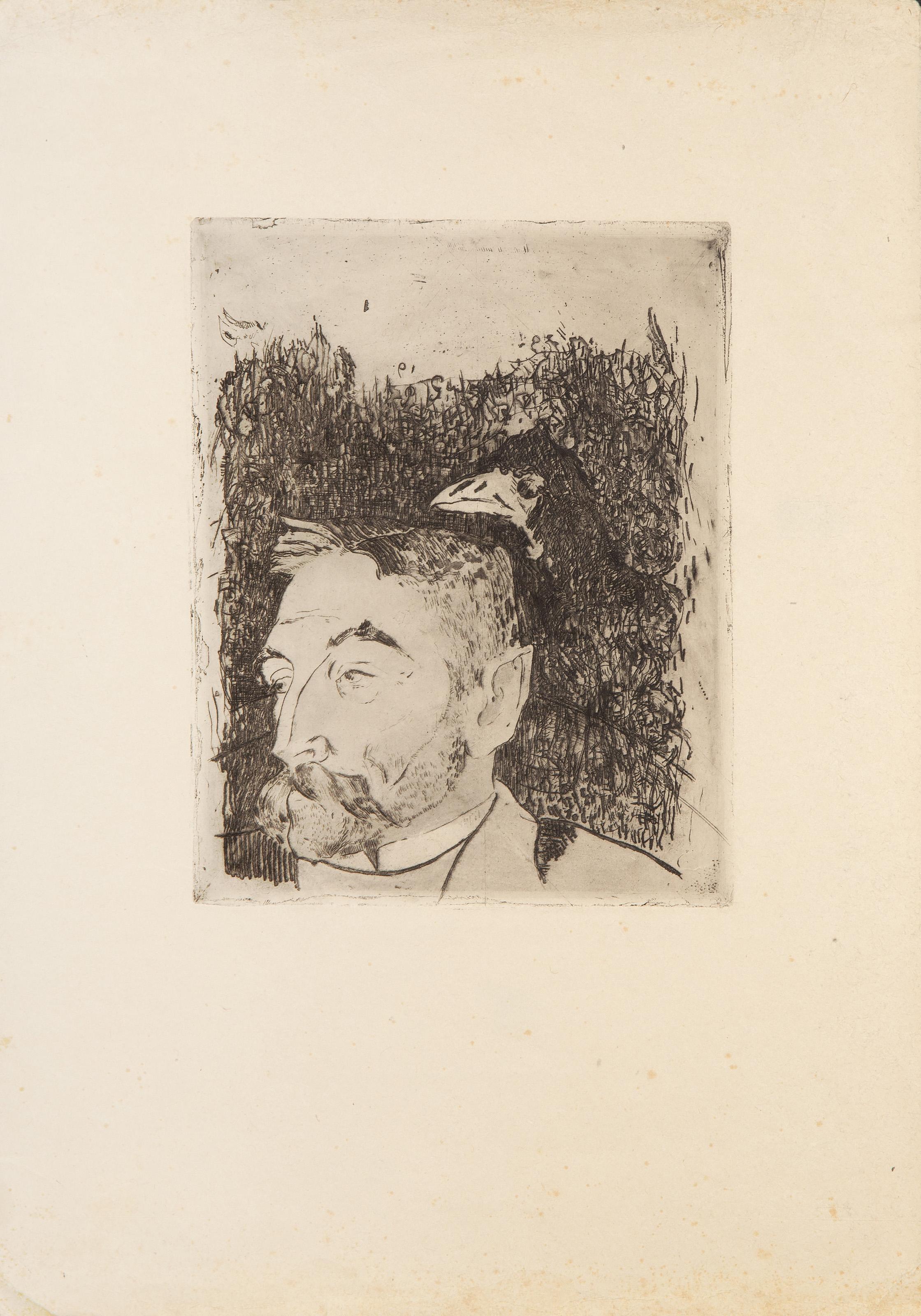 Portrait de Stéphane Mallarmé, Etching by Paul Gauguin For Sale 3