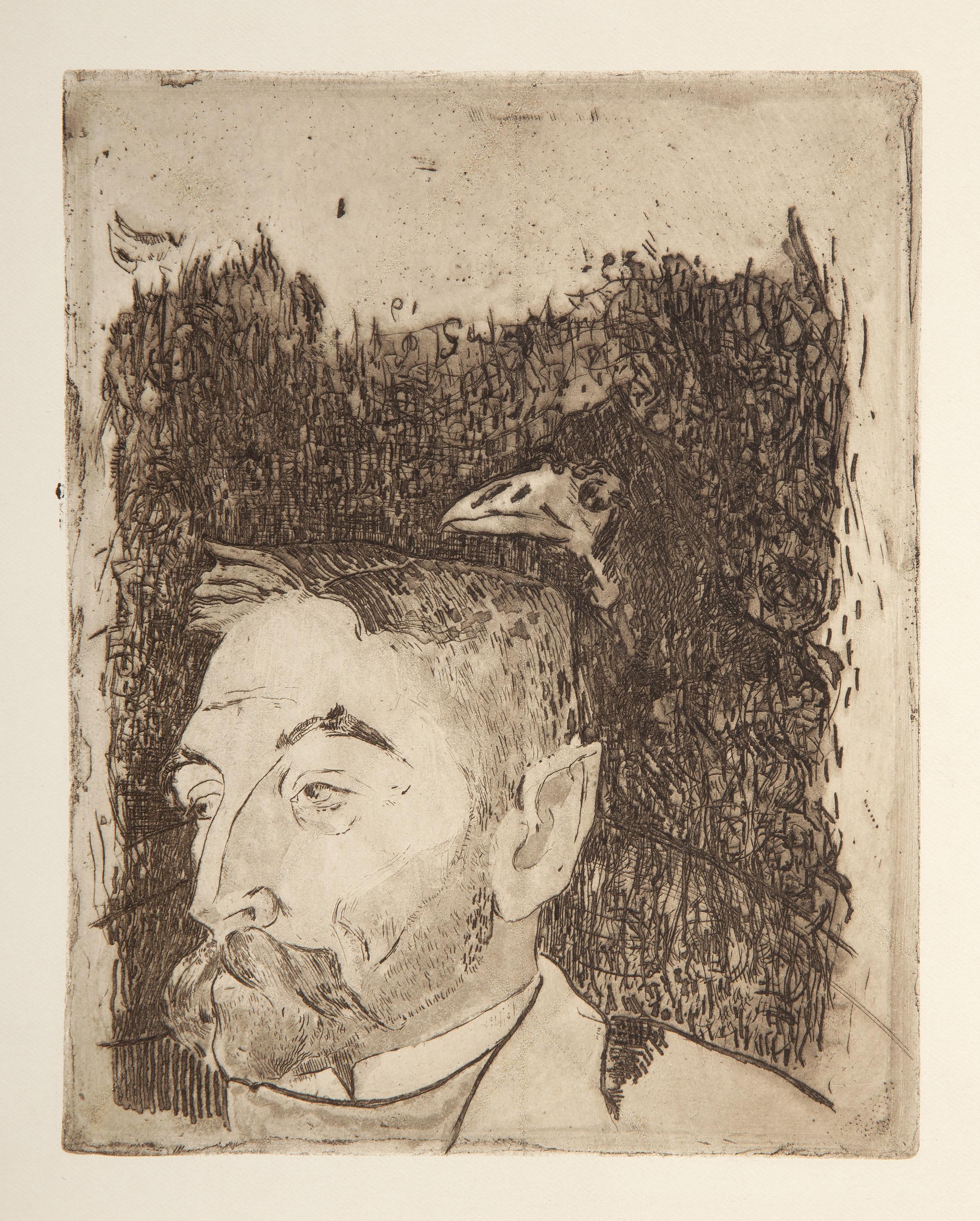  Paul Gauguin, Francese (1848 - 1903) - Portrait de Stephane Mallarme, Anno: 1891 (stampato circa 1960), Medio: Acquaforte, Dimensioni immagine: 7,25 x 5,75 pollici, Dimensioni: 13 x 9,5 pollici (33,02 x 24,13 cm), Riferimenti: M. Guerin, I, 14 ;
