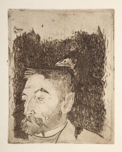 Portrait de Stéphane Mallarmé, Etching by Paul Gauguin