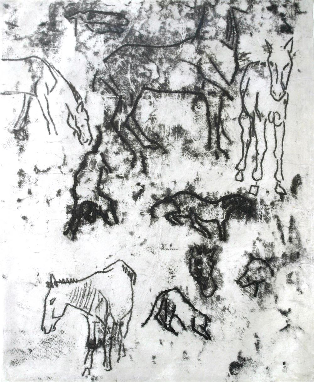 Études de chevaux est un monotype original (monotype tracé, imprimé en noir chaud fin) réalisé par Paul Gauguin en 1901-1902.

Dans le catalogue général des monotypes de Gauguin, Field écrit que dans Études de chevaux, les allusions à des toiles