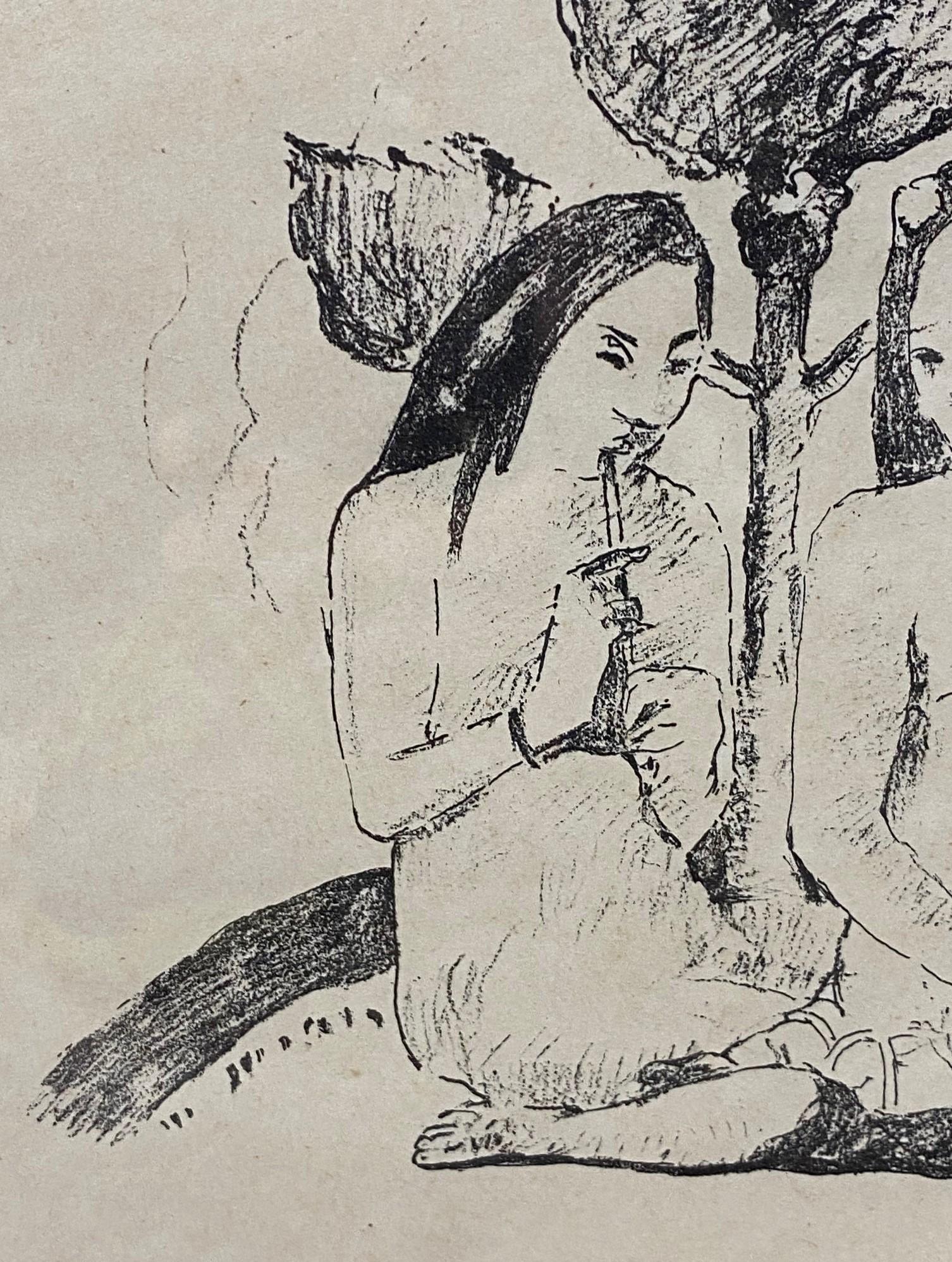 Lithographie-Druck von Paul Gauguin Deux Femmes Maories für Lithographie in limitierter Auflage im Angebot 2