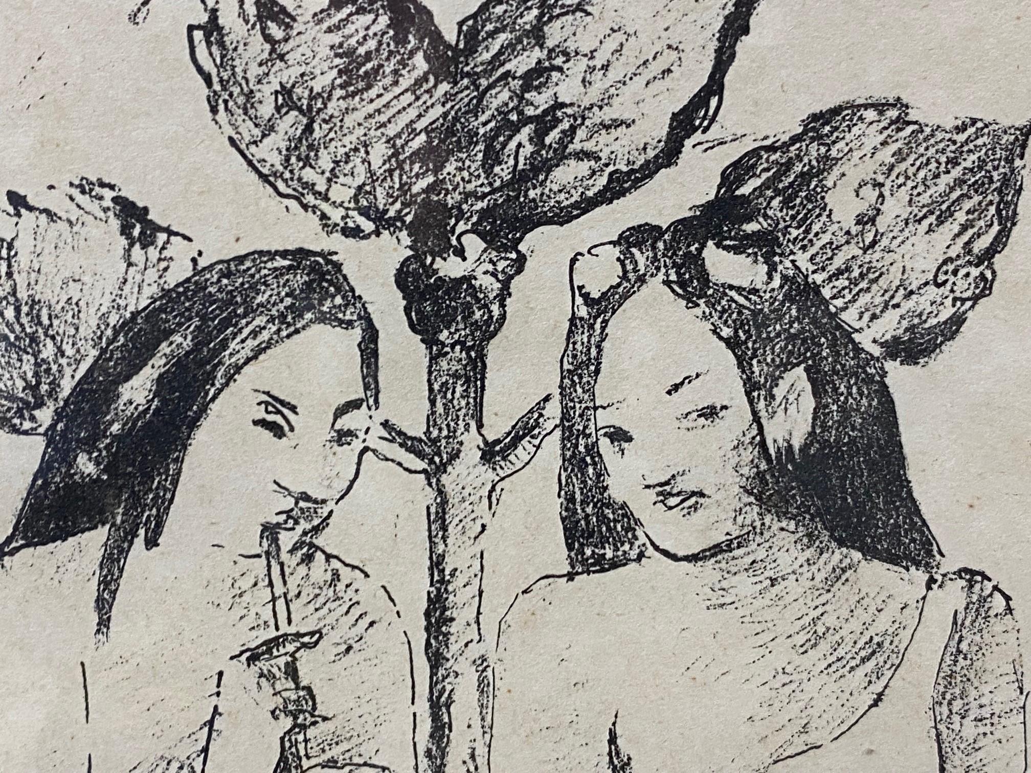 Paul Gauguin - « Deux Femmes Maories Accroupies » - Impression lithographie en édition limitée en vente 3