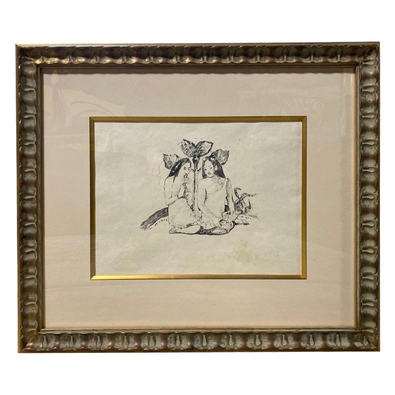 Paul Gauguin Deux Femmes Maories Accroupies Limited Edition Lithograph Print