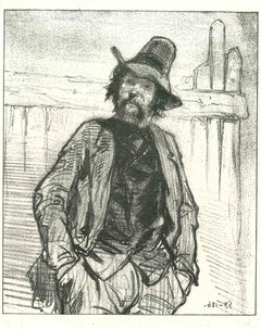 Gallant – Originallithographie nach Paul Gavarni – 1881