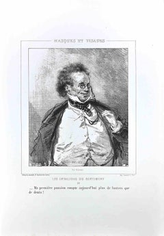 Les Invalides du Sentiment - Original Lithograph by Paul Gavarni - 1850s
