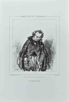 Les Invalides du Sentiment - Lithographie originale de Paul Gavarni - années 1850