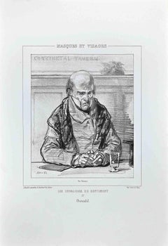  Les Invalides du Sentiment – Oswa – Originallithographie von Paul Gavarni – 1850er Jahre