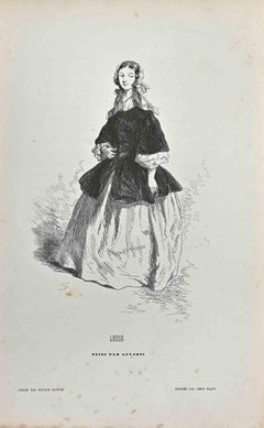 Louise – Lithographie von Paul Gavarni – Mitte des 19. Jahrhunderts