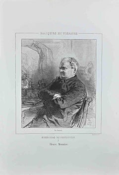 Messieurs Du Feuilleton – Lithographie von Paul Gavarni – 1850er Jahre