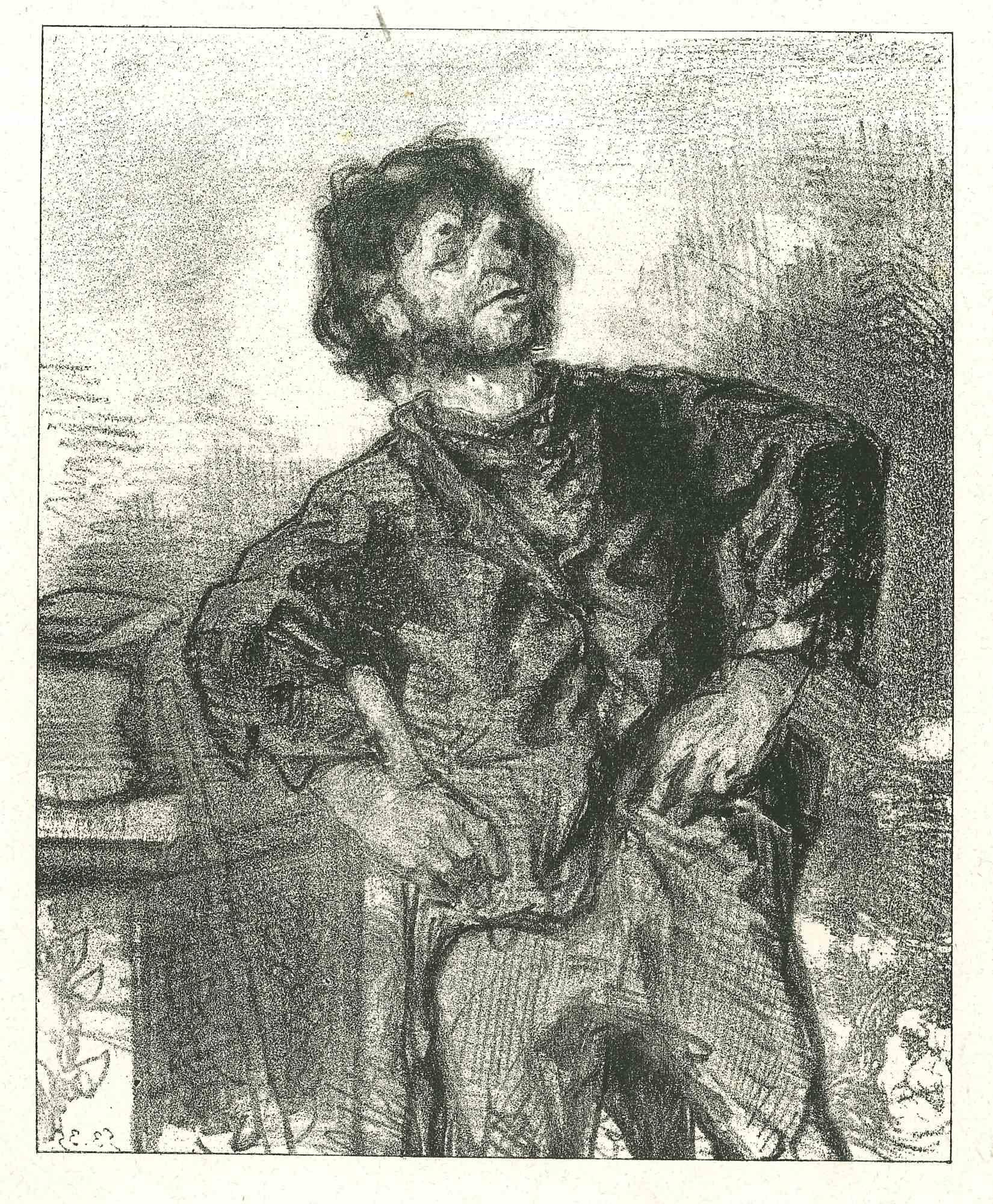 The honor is an original lithograph artwork on ivory-colored paper, realized by the French draftsman Paul Gavarni (after) (alias Guillaume Sulpice Chevalier Gavarni, 1804-1866) in Paris, 1881, in the collection of Illustrations for "La Mascarade