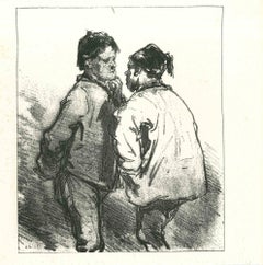 Les hommes - Lithographie originale de Paul Gavarni - 1881