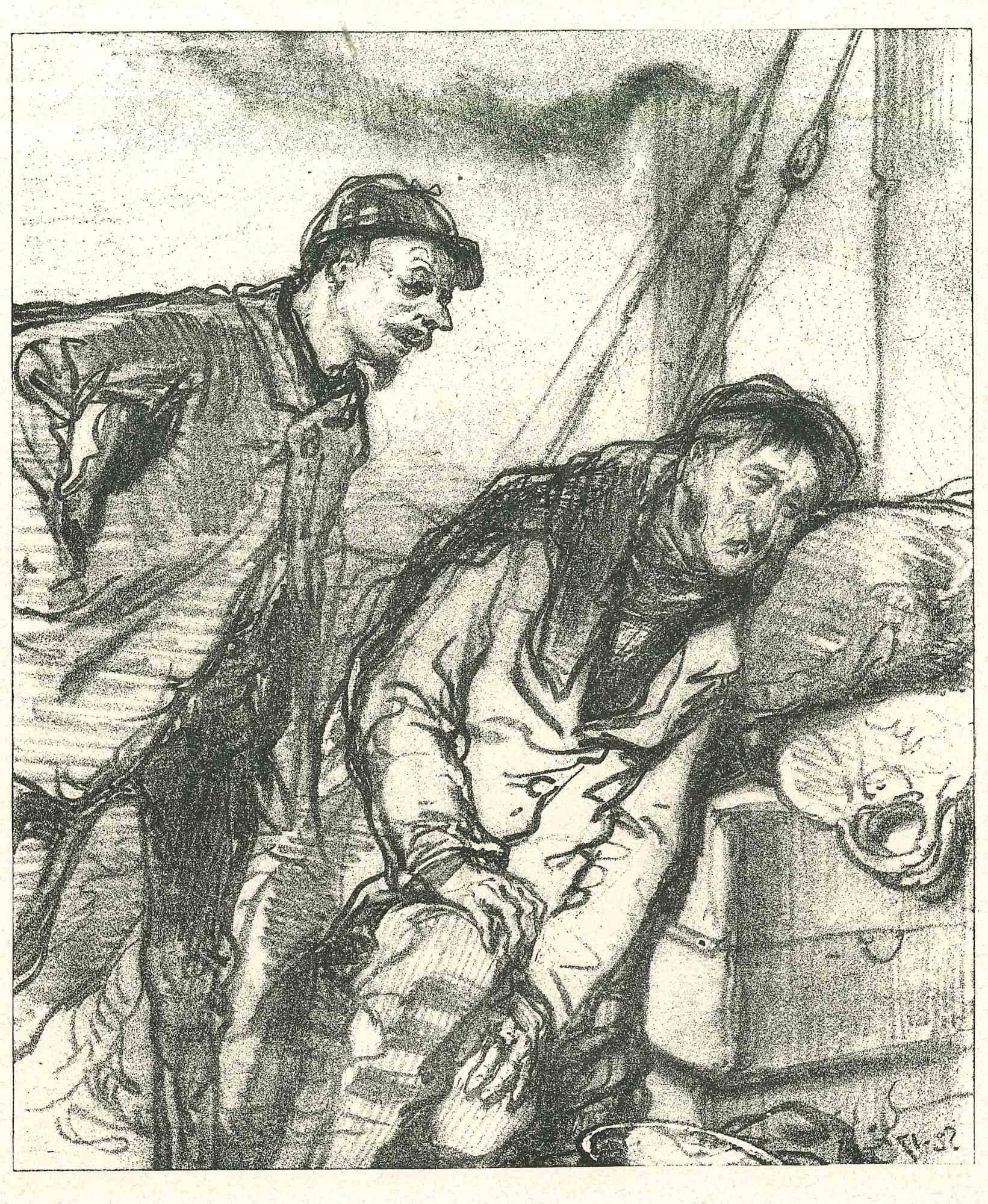 The Misery - Original Lithograph after Paul Gavarni - 1881