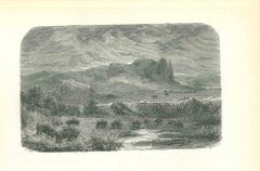 The Terrain - Original Lithograph by Paul Gervais - 1854