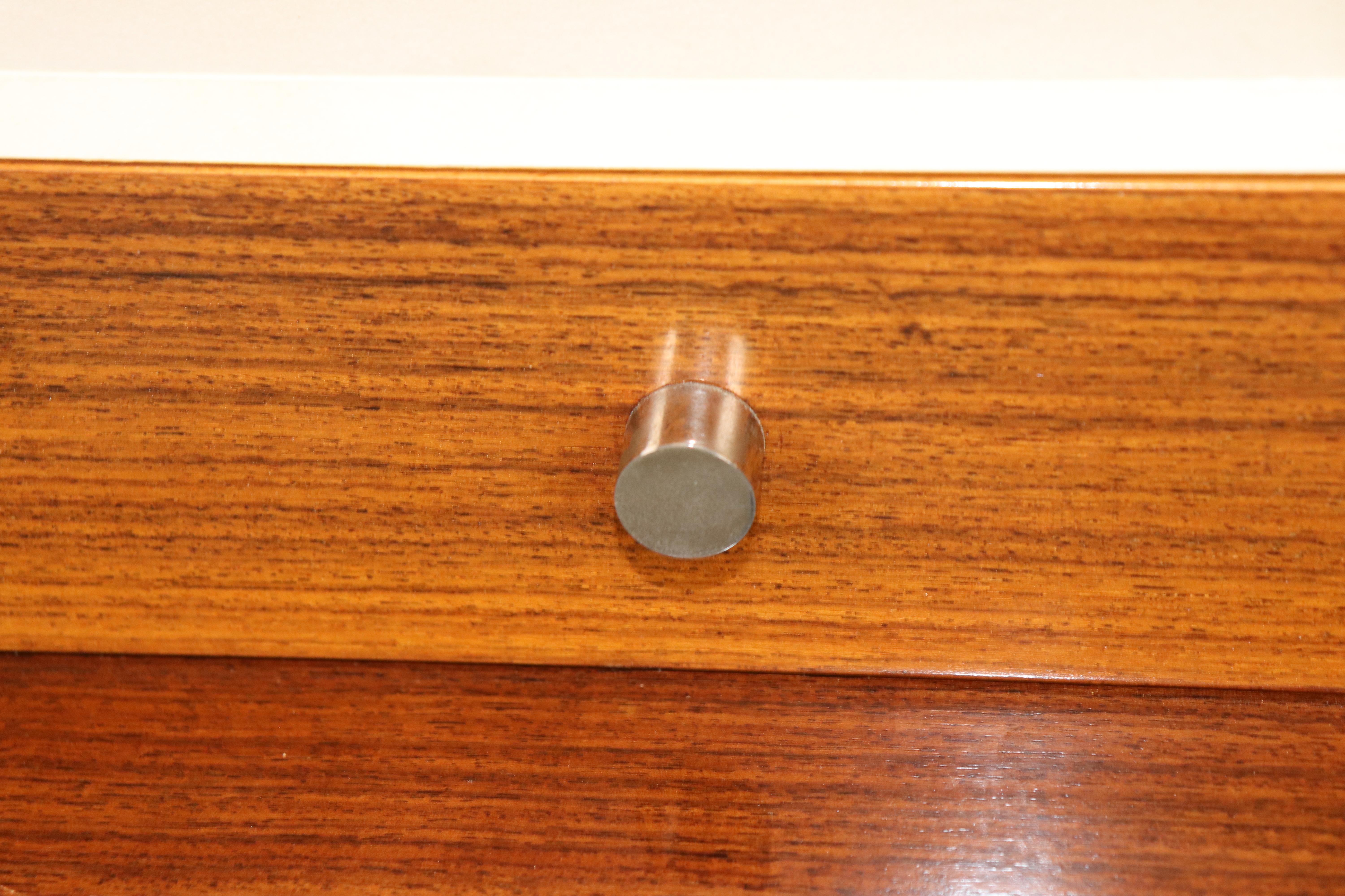 Paul Giordano Rosewood and Faux Parchment Steel Art Deco Style Console Table For Sale 7