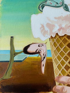 Paul Giovanopoulos Pop Art Oil Painting on Canvas Photo Realist Ice Cream Cone