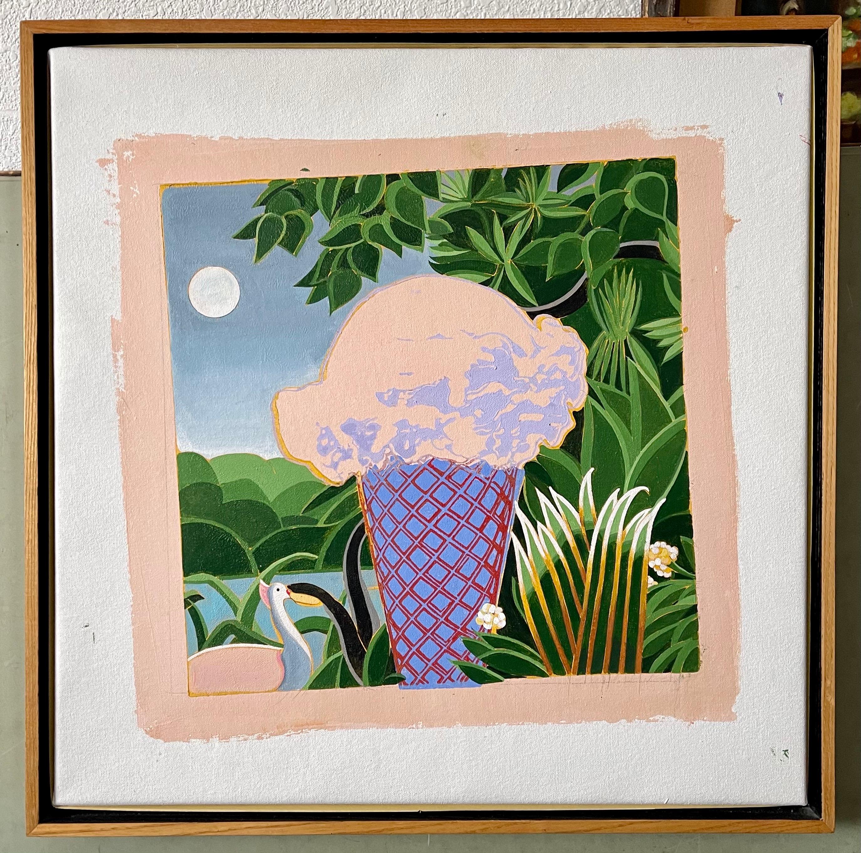 Paul Giovanopoulos Pop Art Oil Painting on Canvas Photo Realist Ice Cream Cone  4