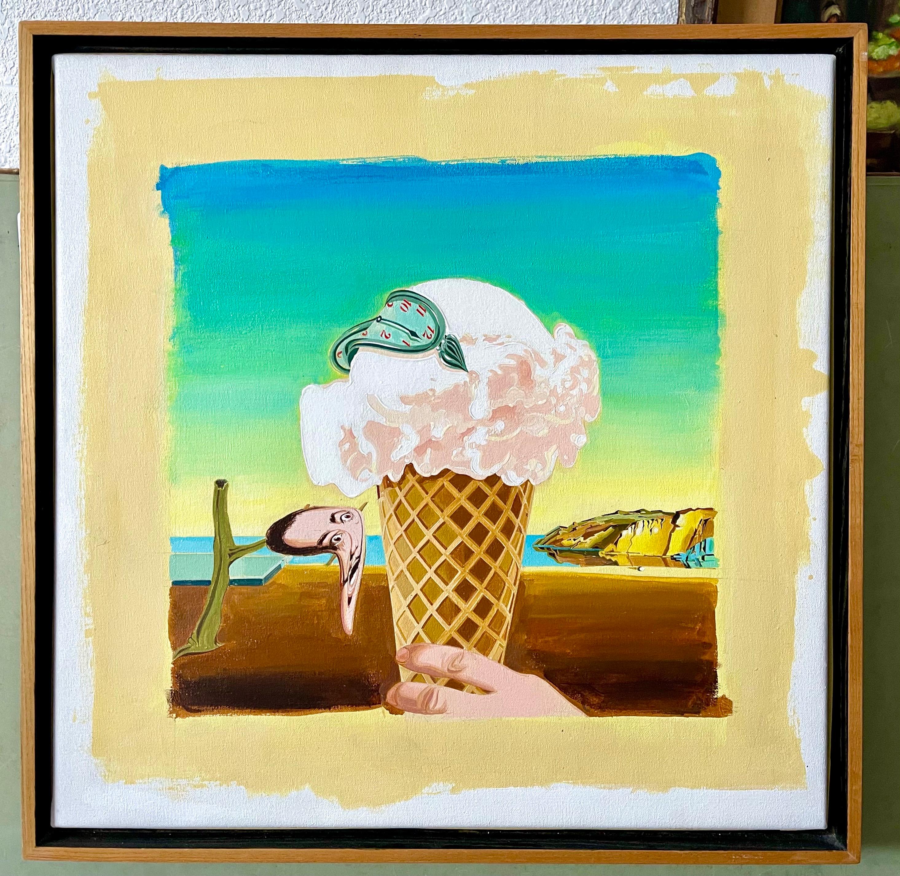 Paul Giovanopoulos Pop Art Oil Painting on Canvas Photo Realist Ice Cream Cone  4