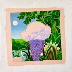 Paul Giovanopoulos Pop Art Oil Painting on Canvas Photo Realist Ice Cream Cone