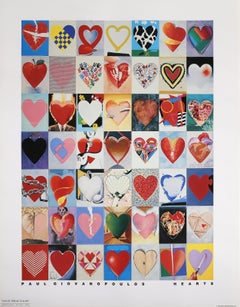 Hearts, Pop Art Poster by Paul Giovanopoulos