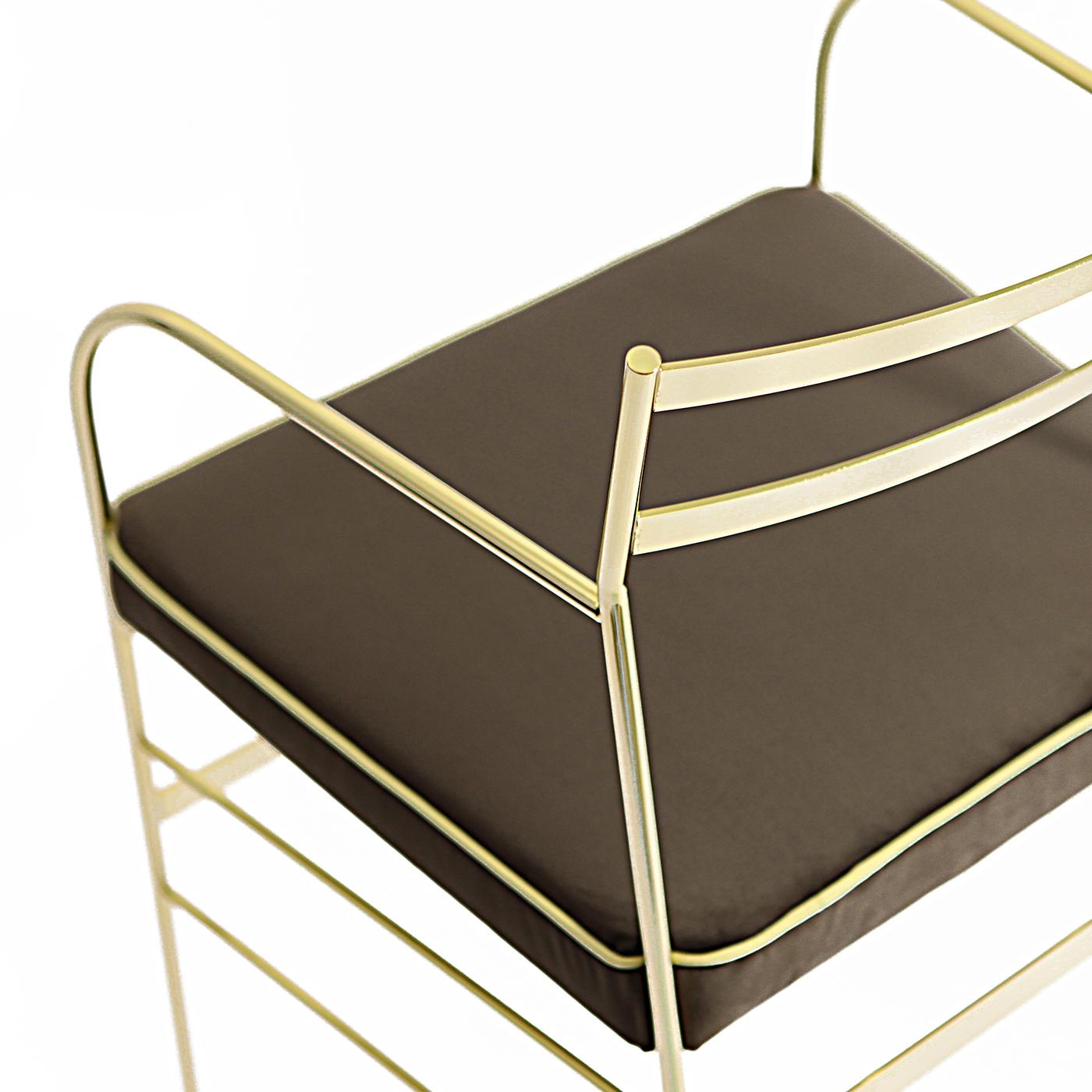 Modern Paul Gold and Chocolate Chair by Sotow