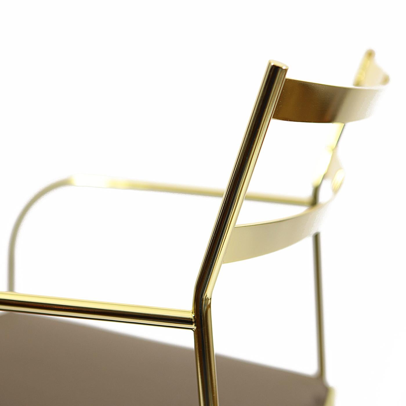 Italian Paul Gold and Chocolate Chair by Sotow