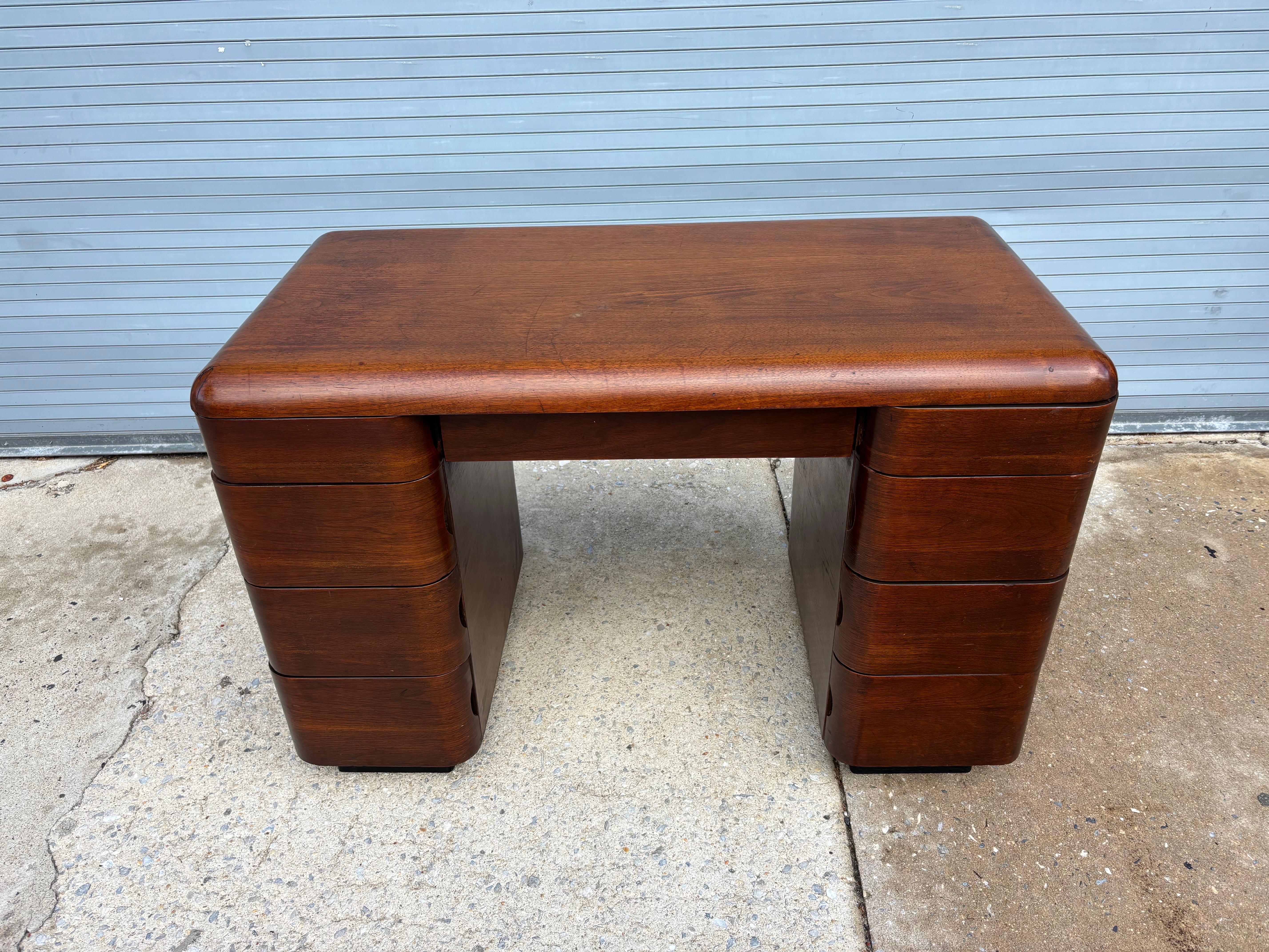American Paul Goldman for PlyModern Walnut Desk For Sale