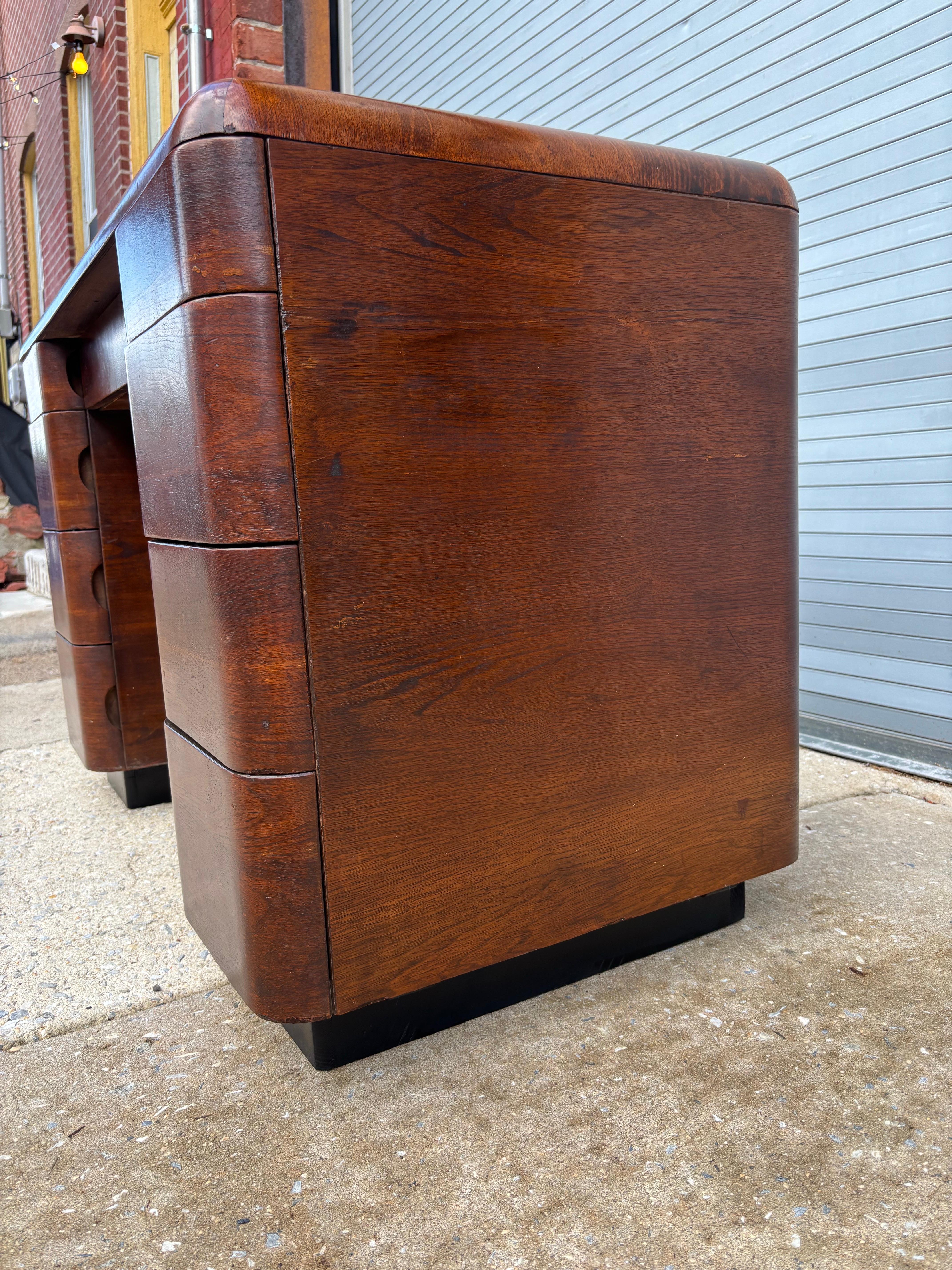 Mid-20th Century Paul Goldman for PlyModern Walnut Desk For Sale