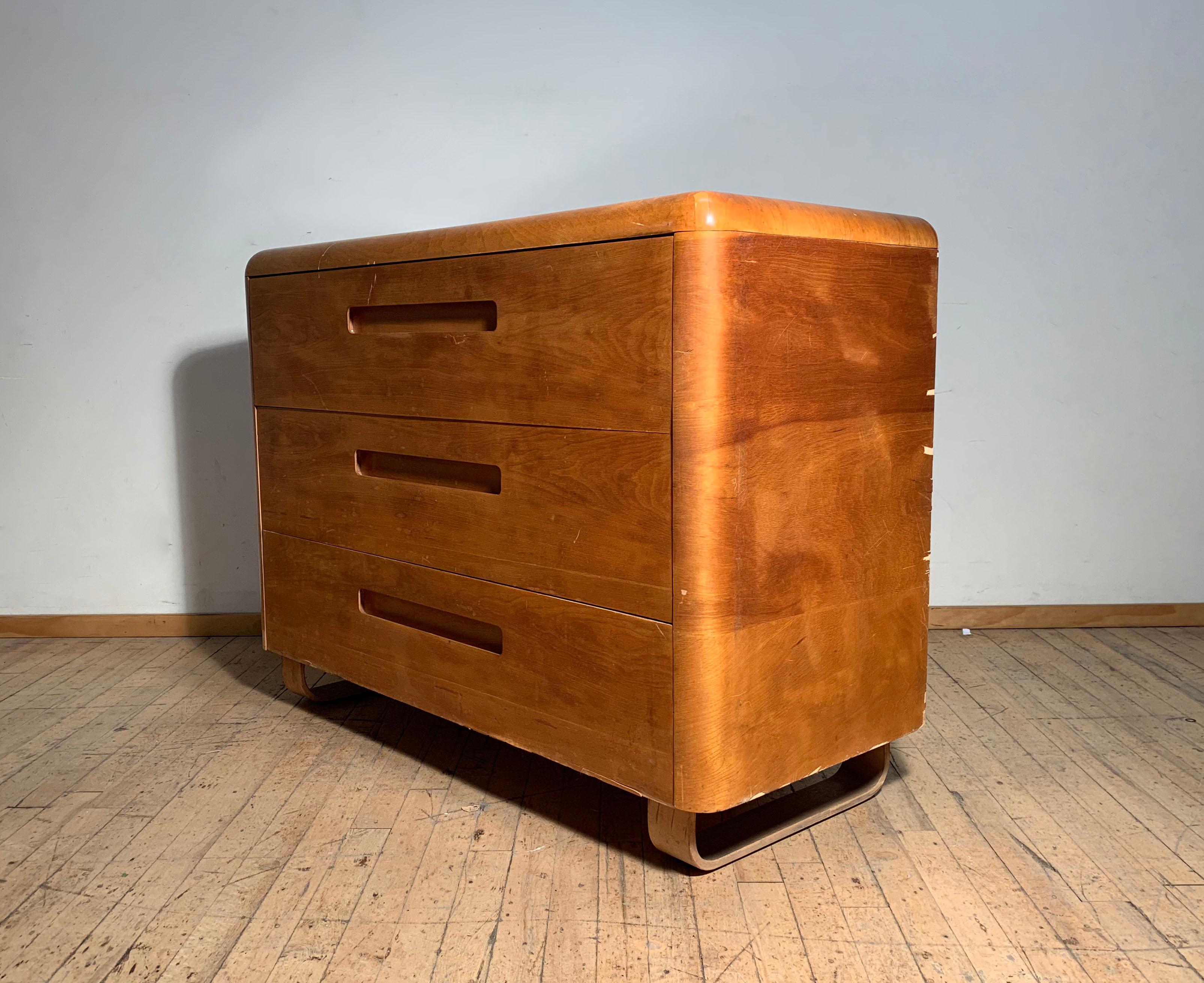 Américain Paul Goldman Plymold / Plycraft / Plymodern Commode