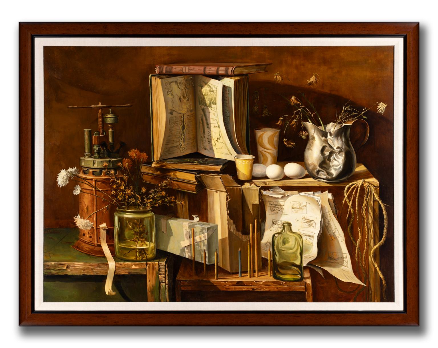 [Études sur la fragilité] - Nature morte à l'huile sur toile de Paul Gorka, vers 1965 en vente 1