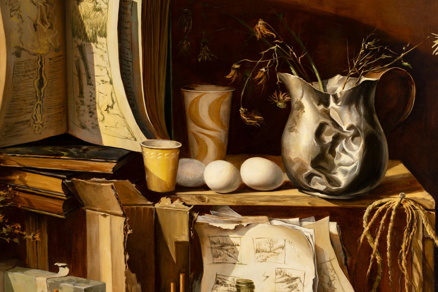 [Études sur la fragilité] - Nature morte à l'huile sur toile de Paul Gorka, vers 1965 en vente 3