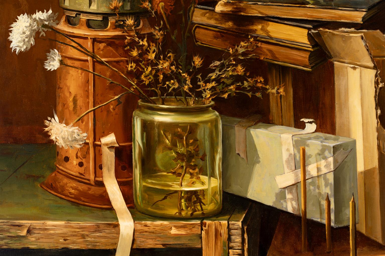 [Études sur la fragilité] - Nature morte à l'huile sur toile de Paul Gorka, vers 1965 en vente 5