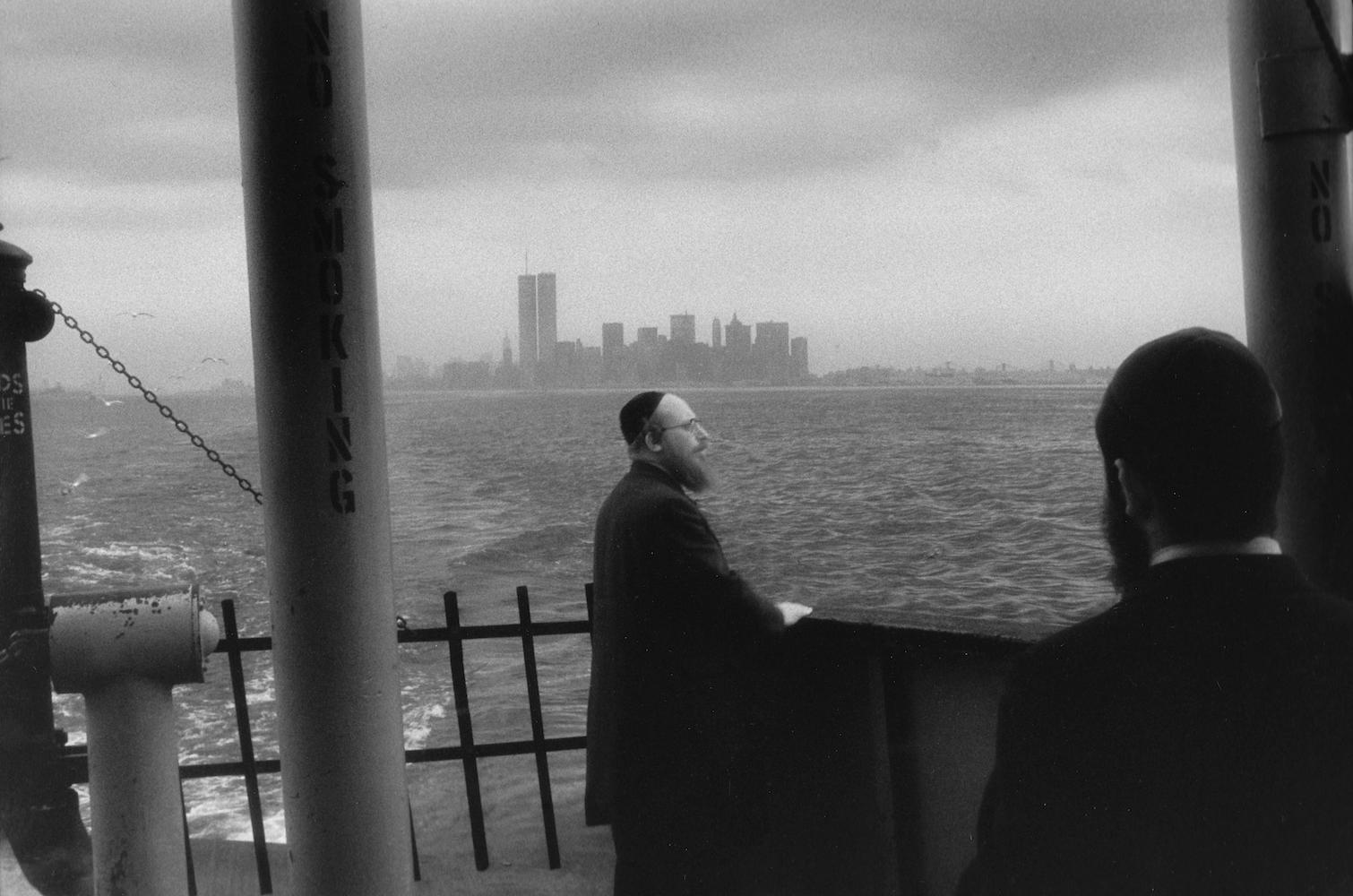 Paul Greenberg Portrait Photograph - Hasidic Man on Staten Island Ferry
