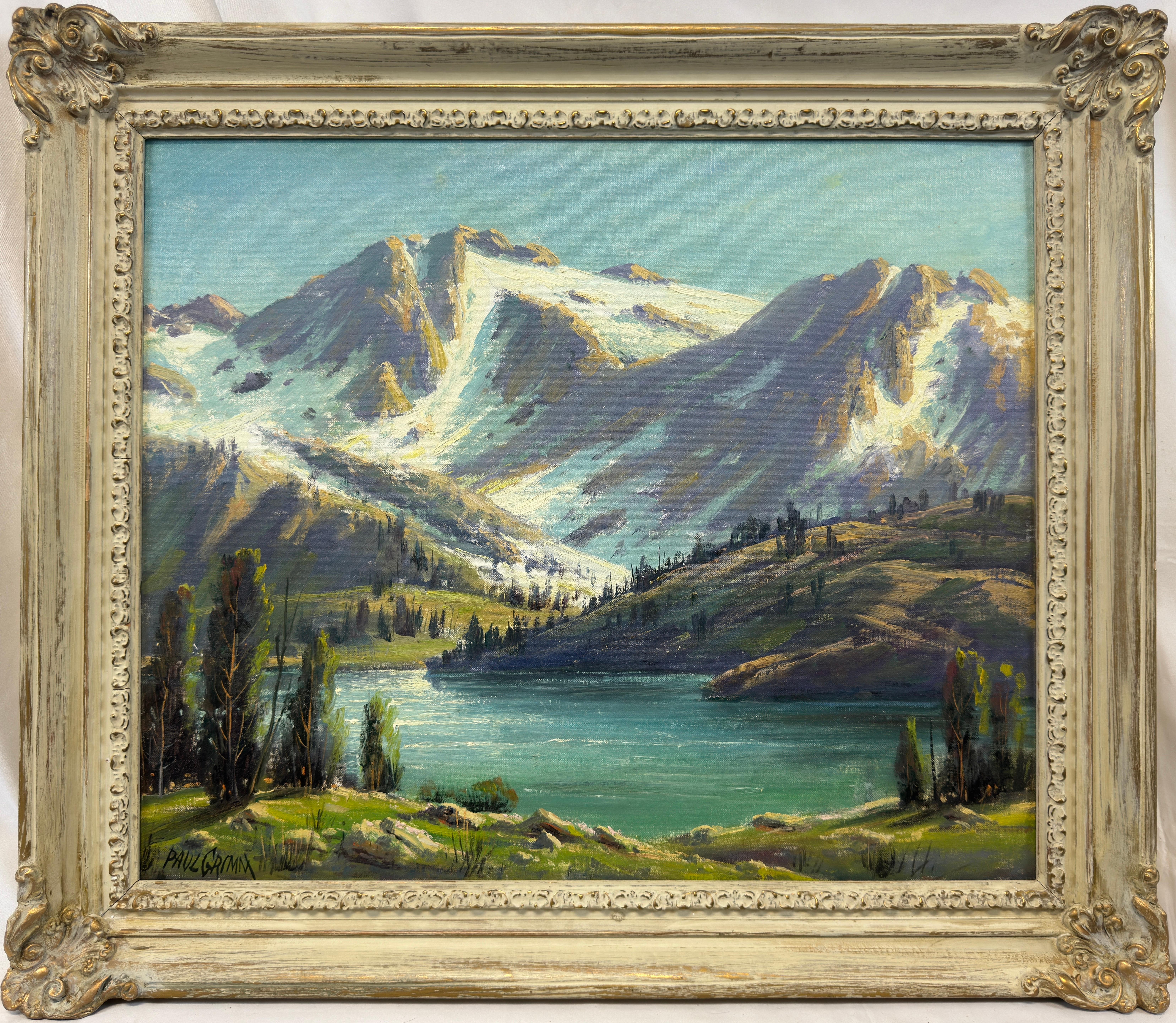 "Sierra Heights" di Paul Grimm Montagne della Sierra Nevada California Paesaggio ad olio