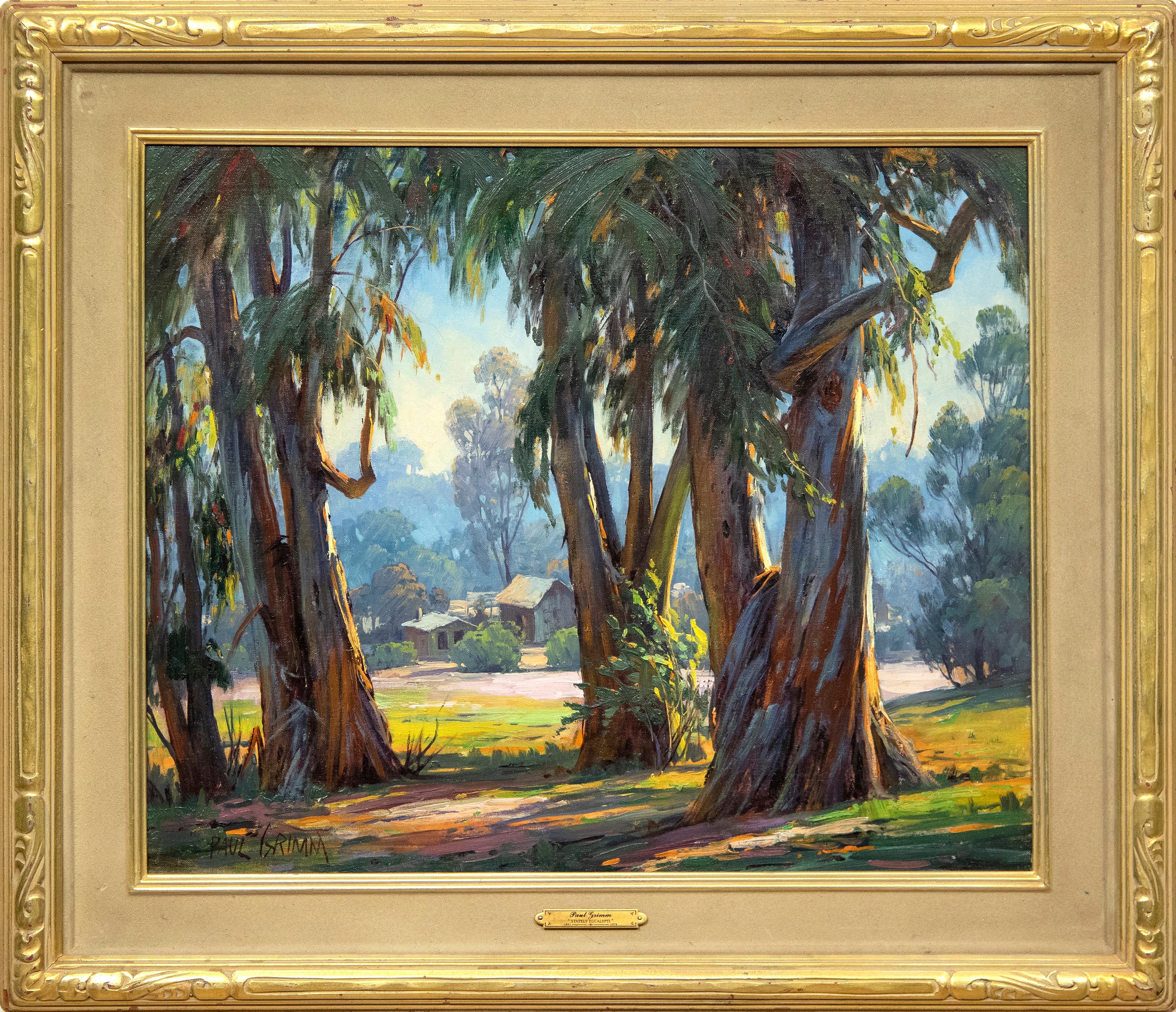 Stately Eucalypti - Painting by Paul Grimm