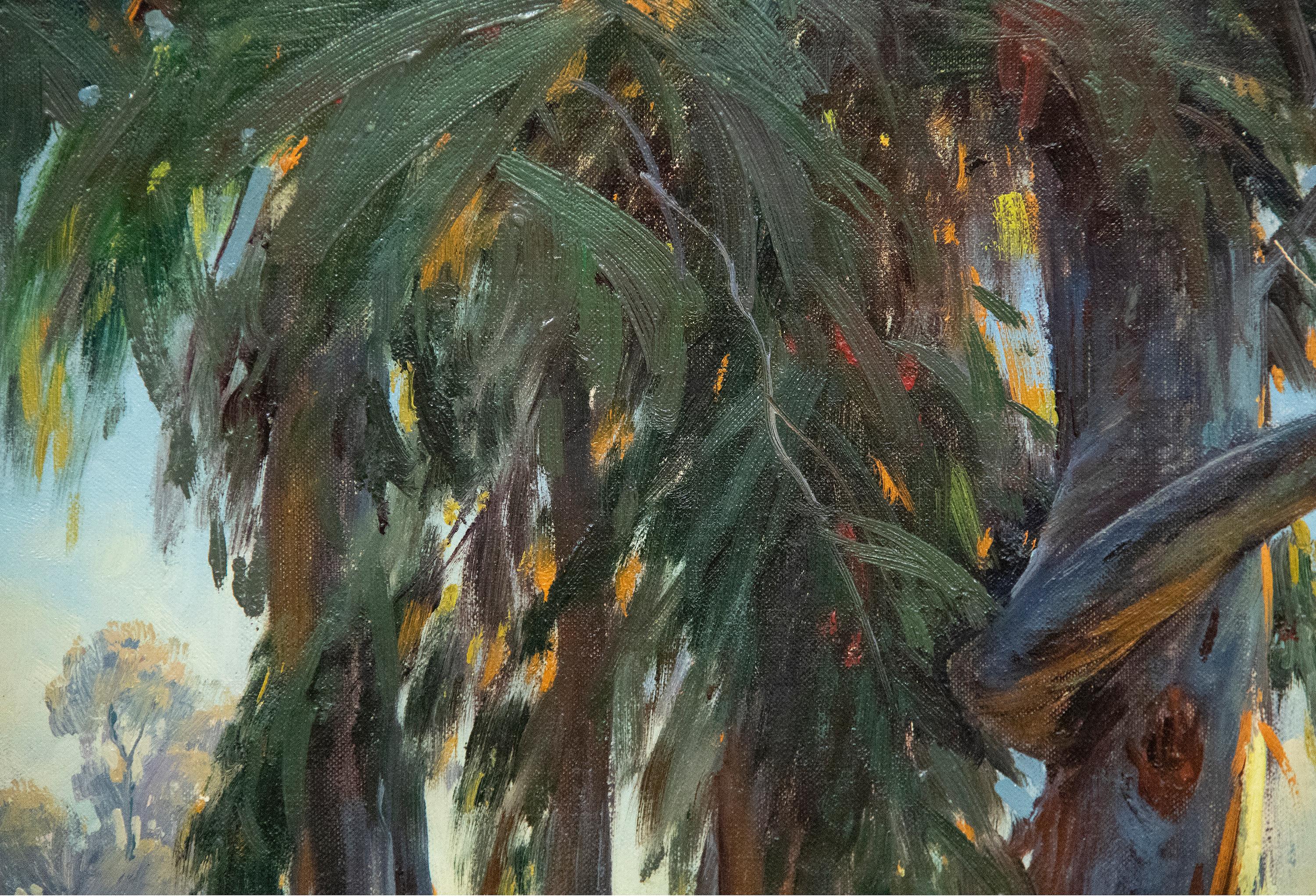 Eucalyptie majestueuse - Noir Landscape Painting par Paul Grimm