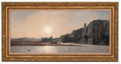 "Soleil Levant Sur Les Bords De La Durance À Mirabeau, 1865" by Paul Guigou