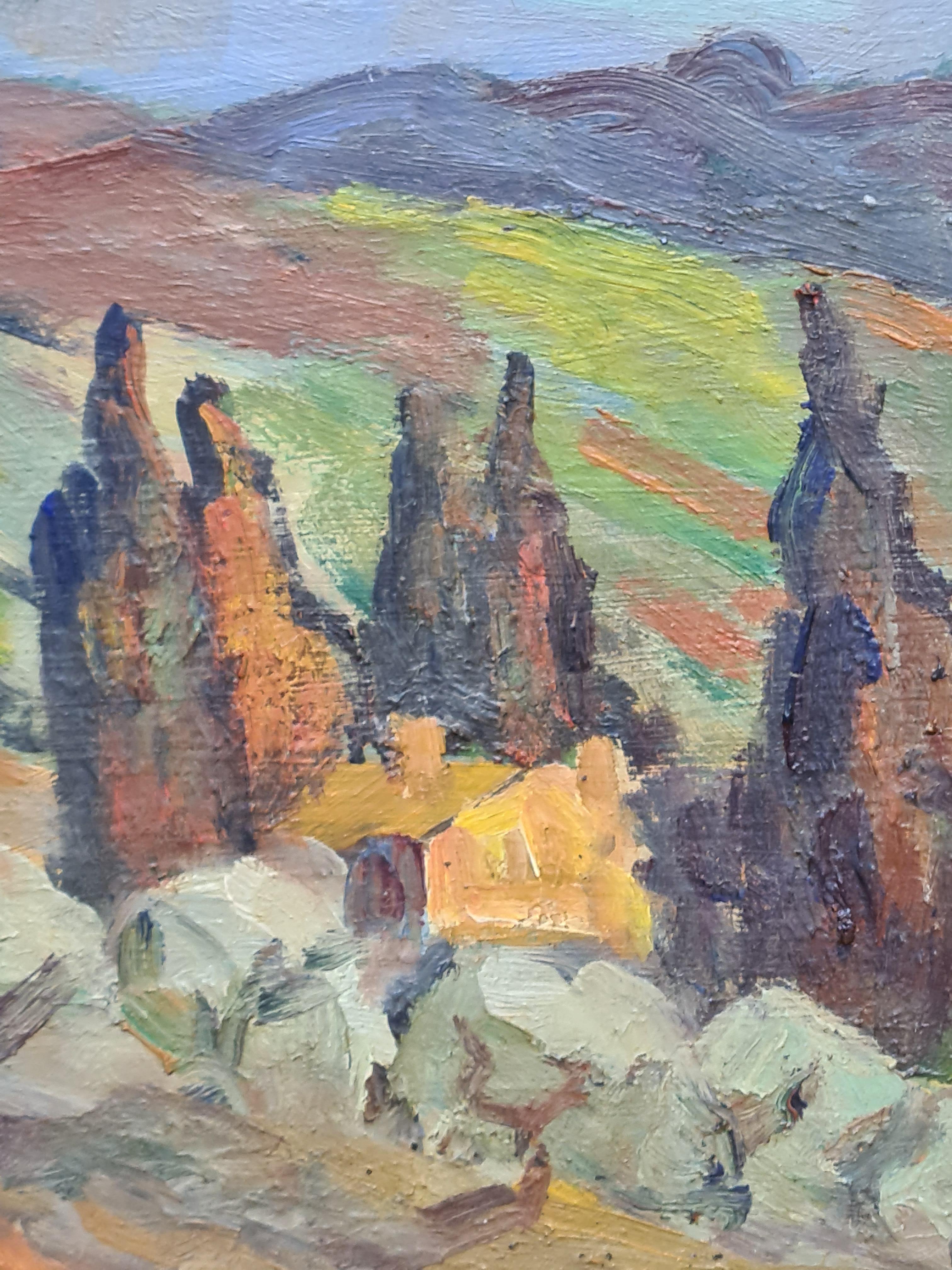 Fauvist Landscape signed Paul Guillaume For Sale 2