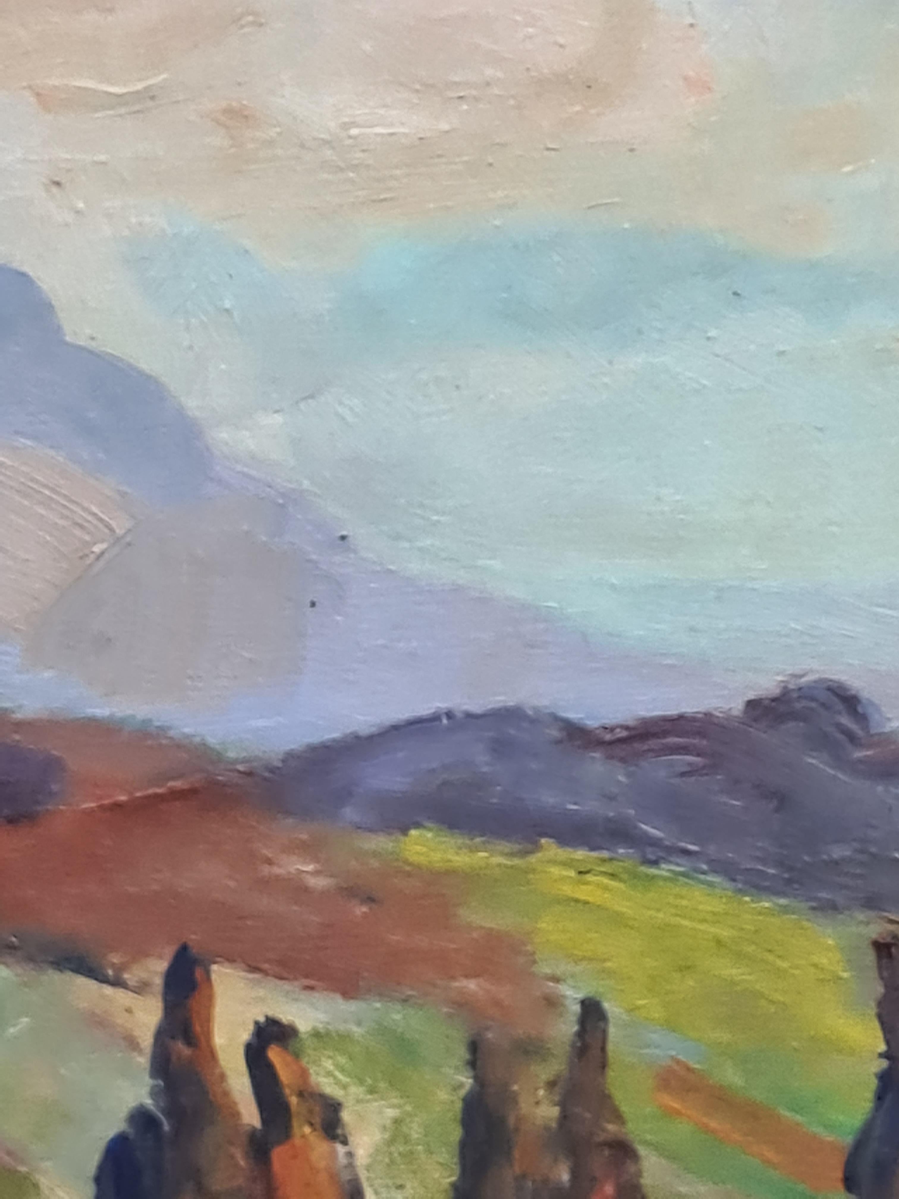 Fauvist Landscape signed Paul Guillaume For Sale 6