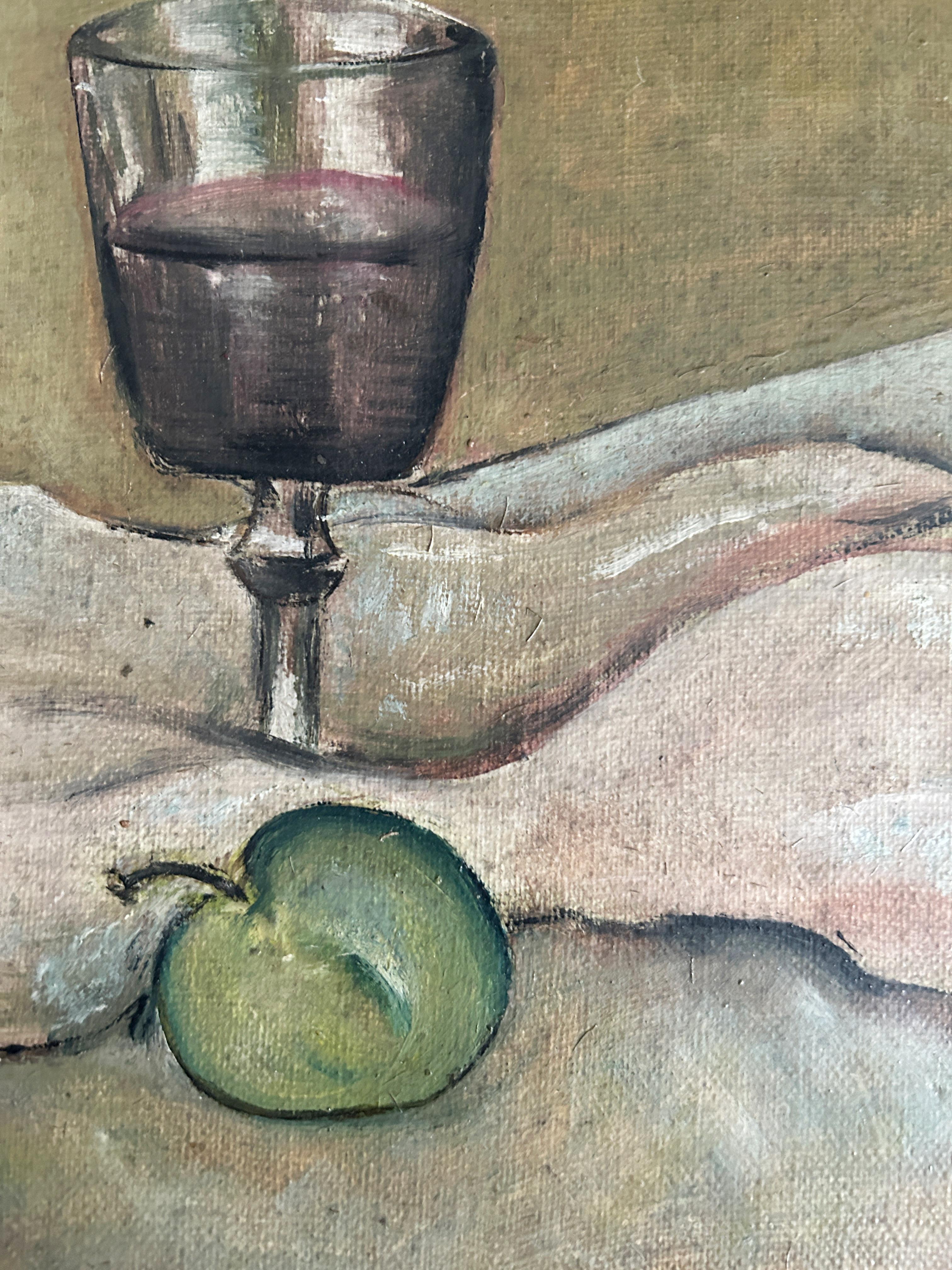 Paul Guillaume, Glas und Flasche, 1926, Öl auf leinwandbespanntem Karton im Angebot 5