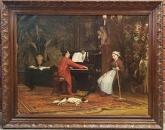 GUILLOT French Academic Painting Interior Pianist 19th