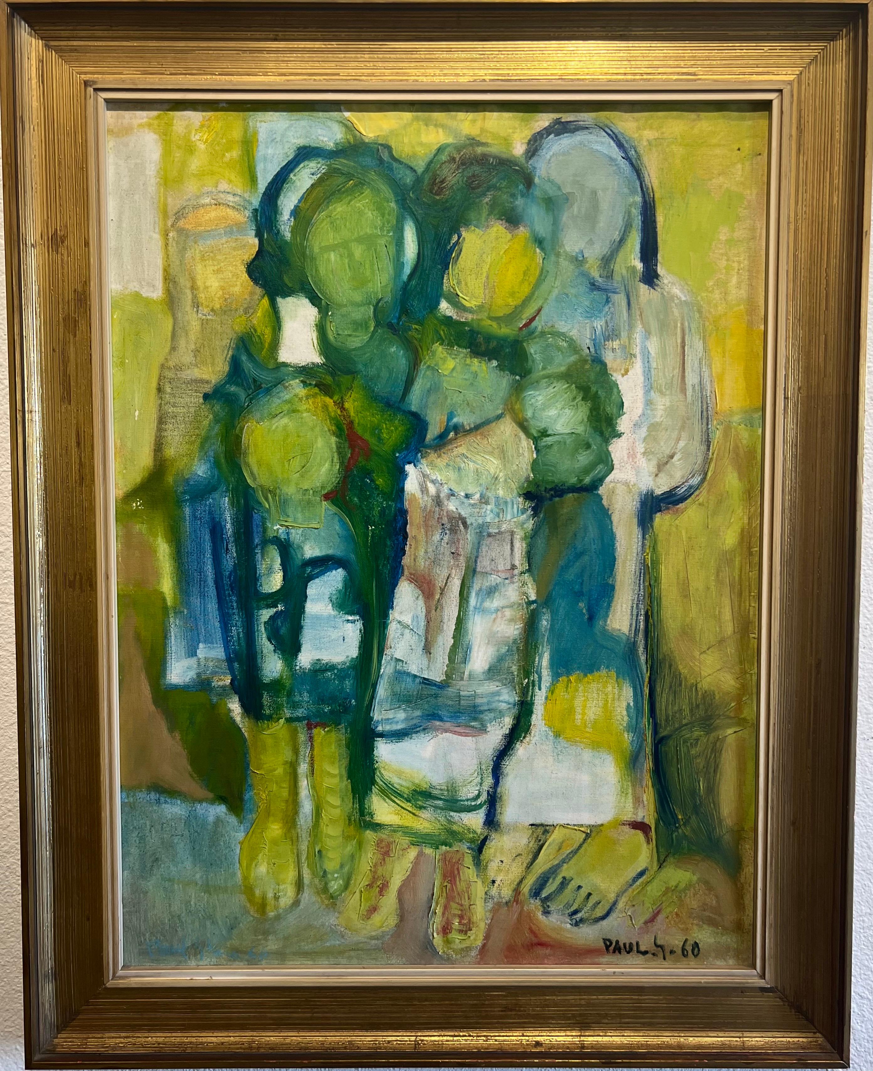 Arte contemporáneo, la familia, figuras, Paul Guiragossian. en venta 3