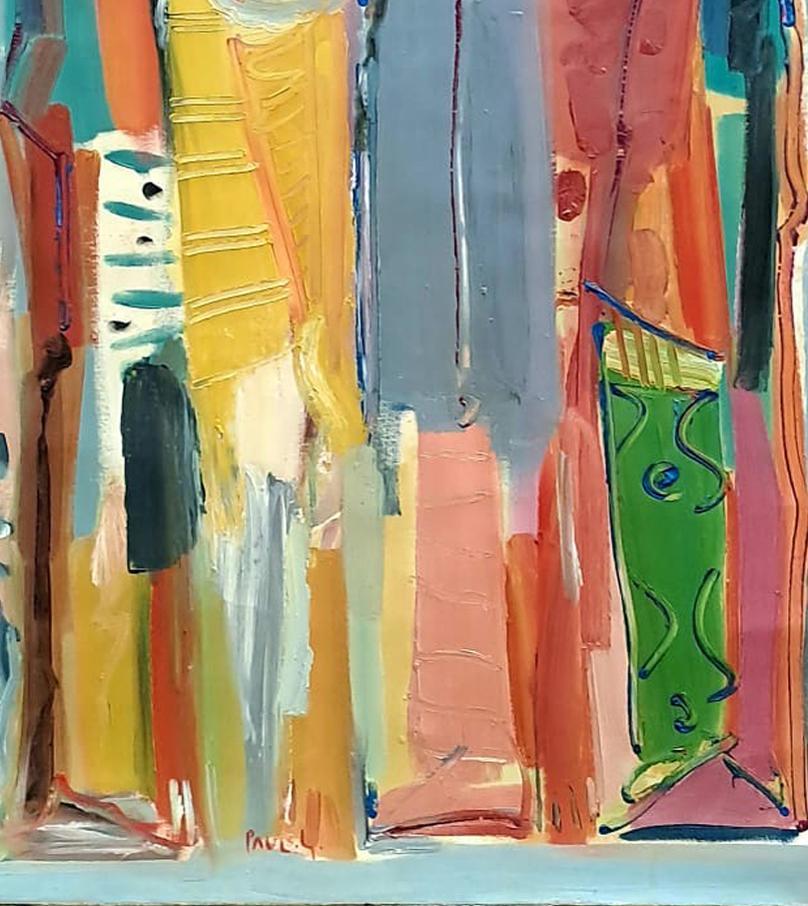 Groupe composition. - Painting by Paul Guiragossian