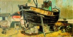 Shipyard - Huile sur toile de Paul Guiramand, 1955 environ