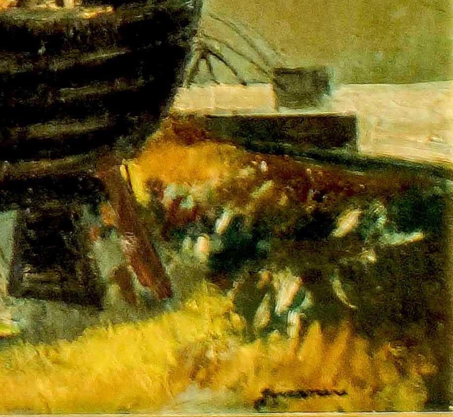 Shipyard - Oil on Canvas by Paul Guiramand - 1955 ca. For Sale 4