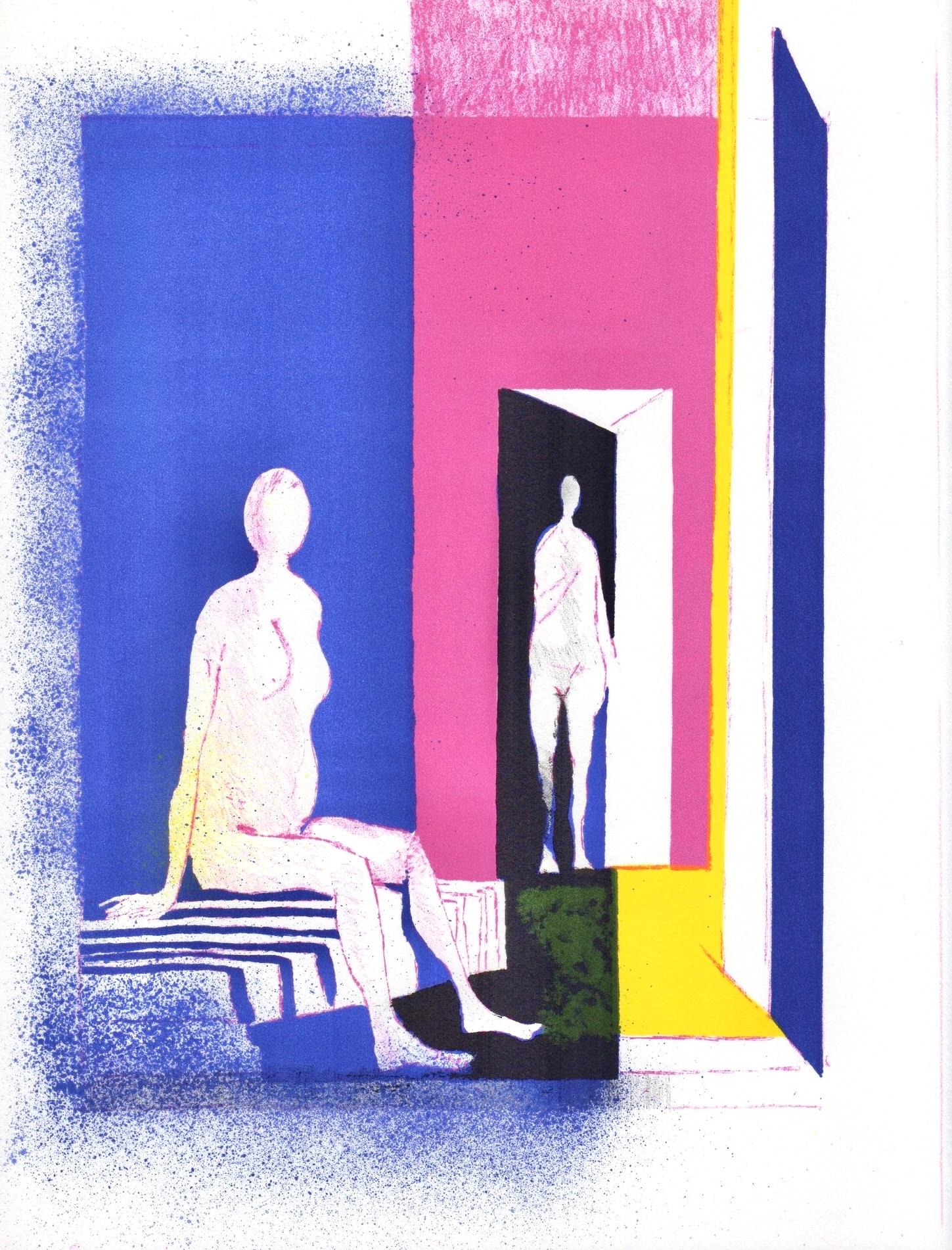 Paul Guiramand Figurative Print – Intérieur, Souvenirs und Künstlerporträts