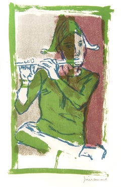 Le Minstrel - Lithographie de Paul Guiramand 