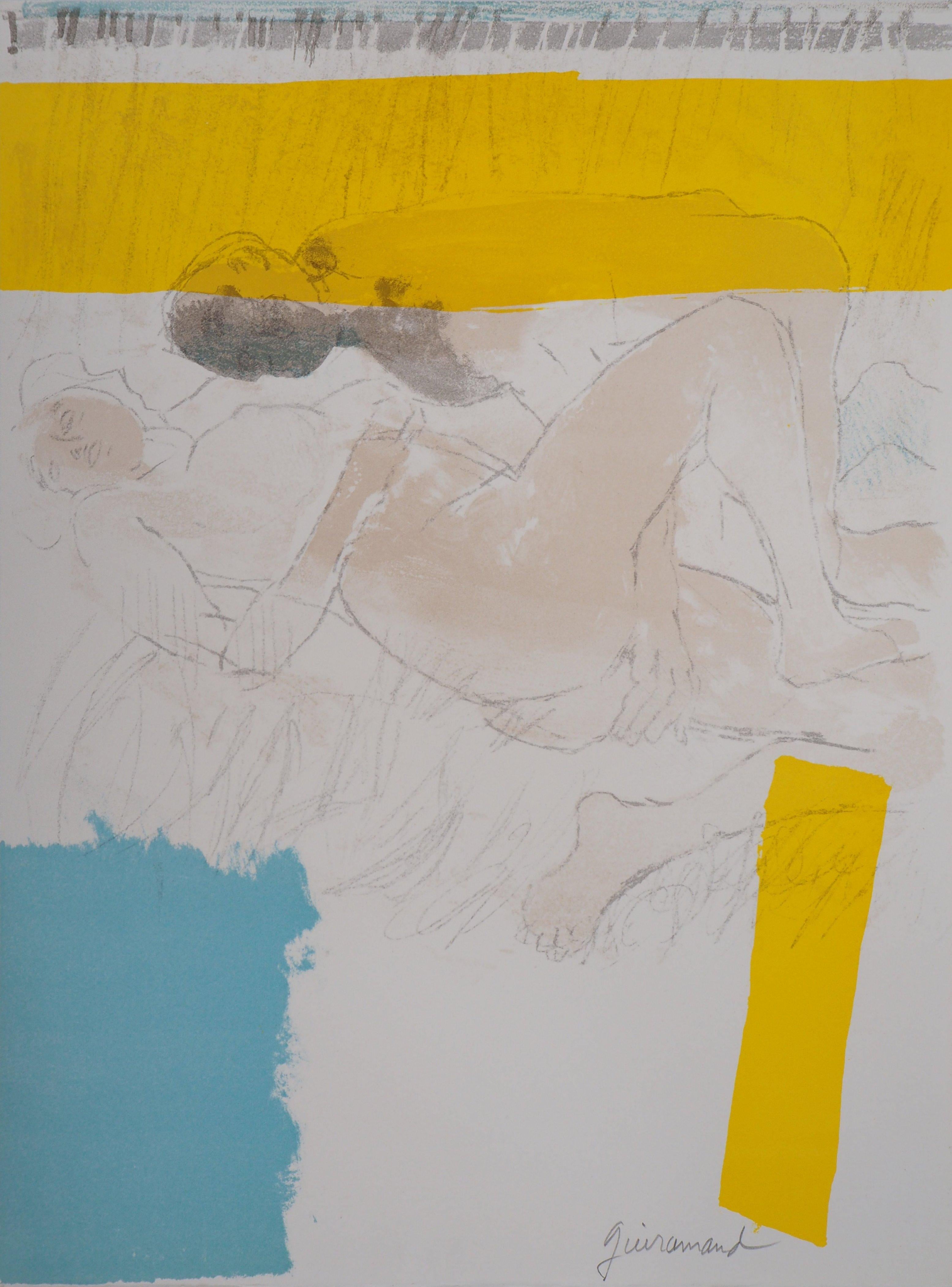 Paul Guiramand Figurative Print – Lovers in the Early Morning - Original handsignierte Lithographie