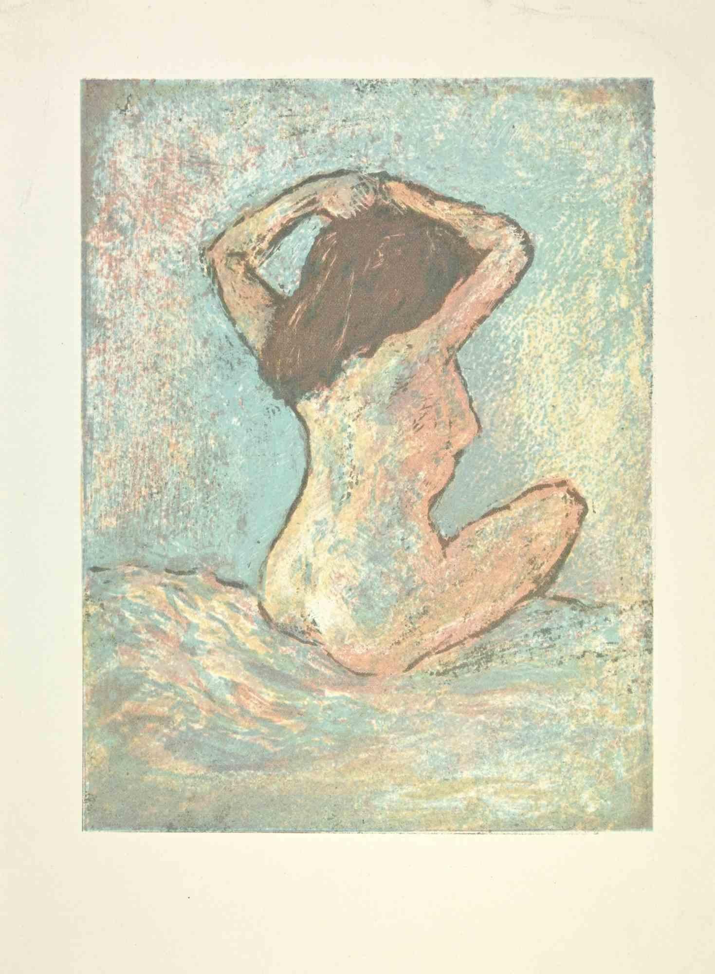 Nude is a colored lithograph on paper realized by the French artist  Paul Guiramand .
Good condition.