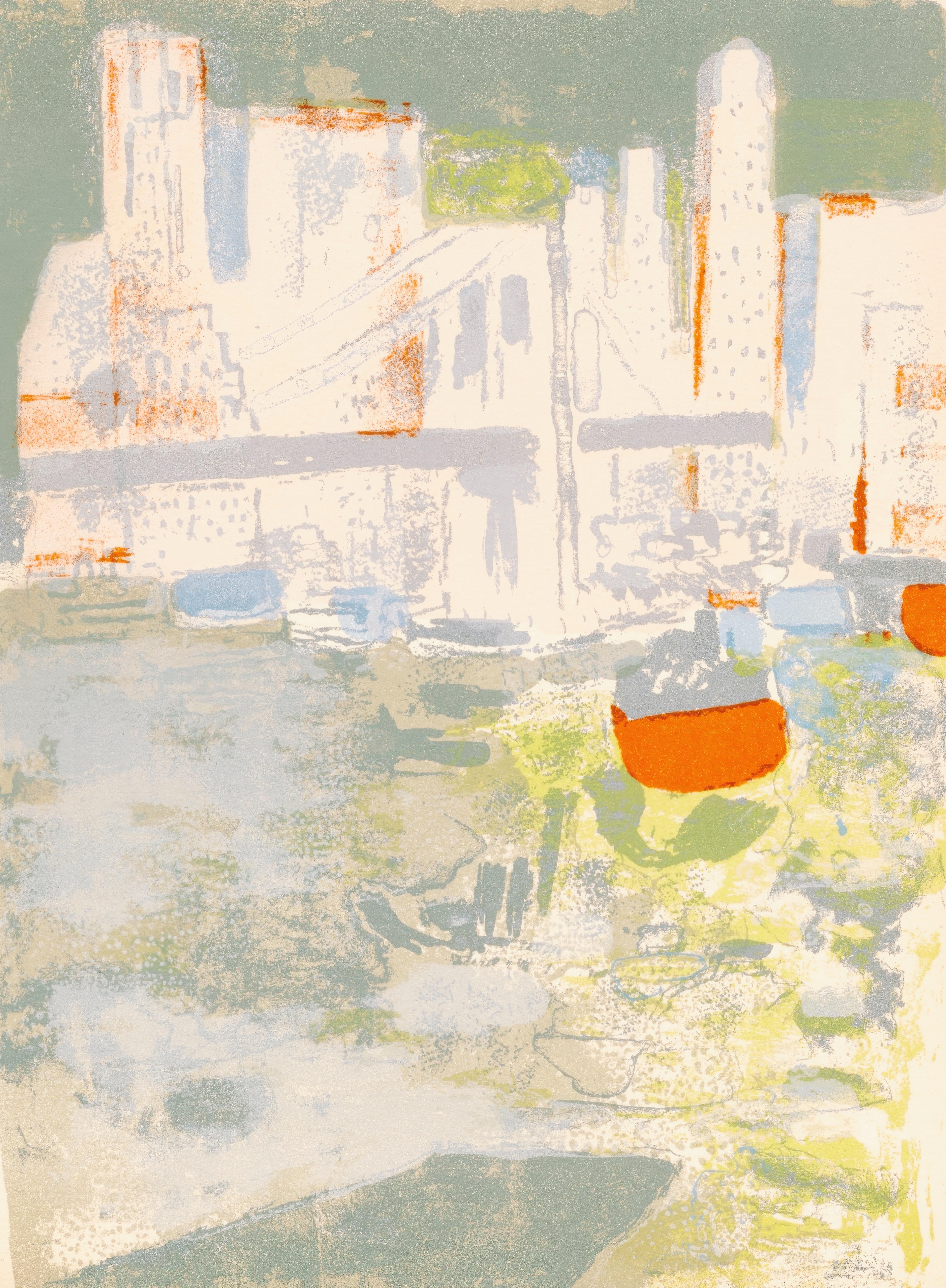 Paul Guiramand, The Port of New York, from Prints from the Mourlot Press, 1964